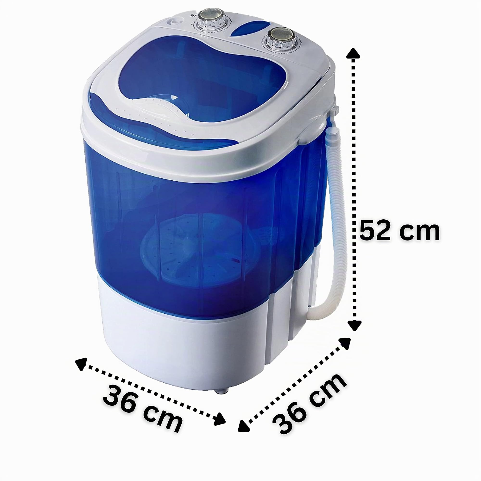 Mini lavatrice con centrifuga | automatica fino a 3 kg | da viaggio | campeggio | Top Loader | (1 camera)