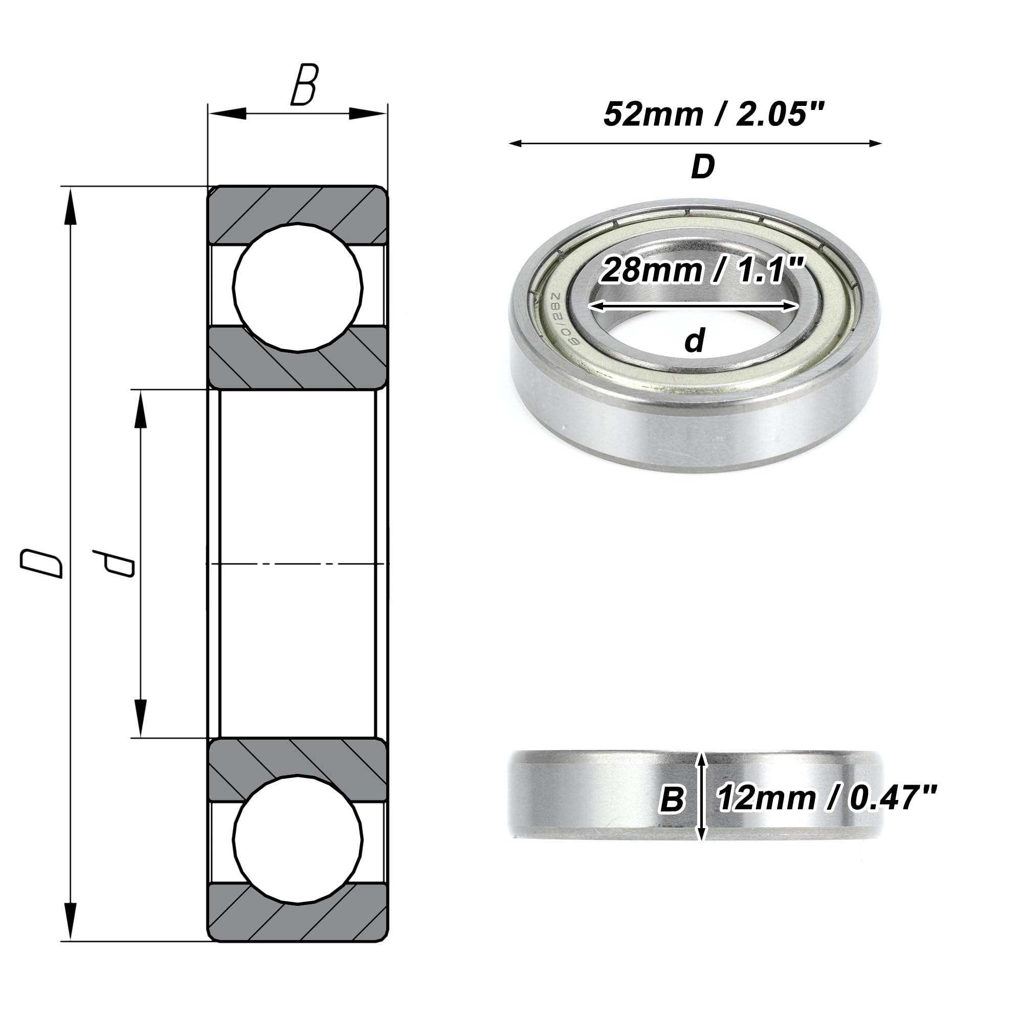 A ABSOPRO Roulements À Billes À Gorge Profonde 6000Zz P6