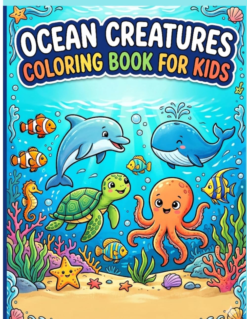 Ocean Creatures Coloring Book for Kids