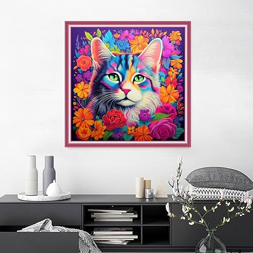 Miniatura 8 de Joyhoor Kits de punto de cruz para principiantes, suministros de punto de cruz estampados, kits de bordado de costura preimpresión para adultos,