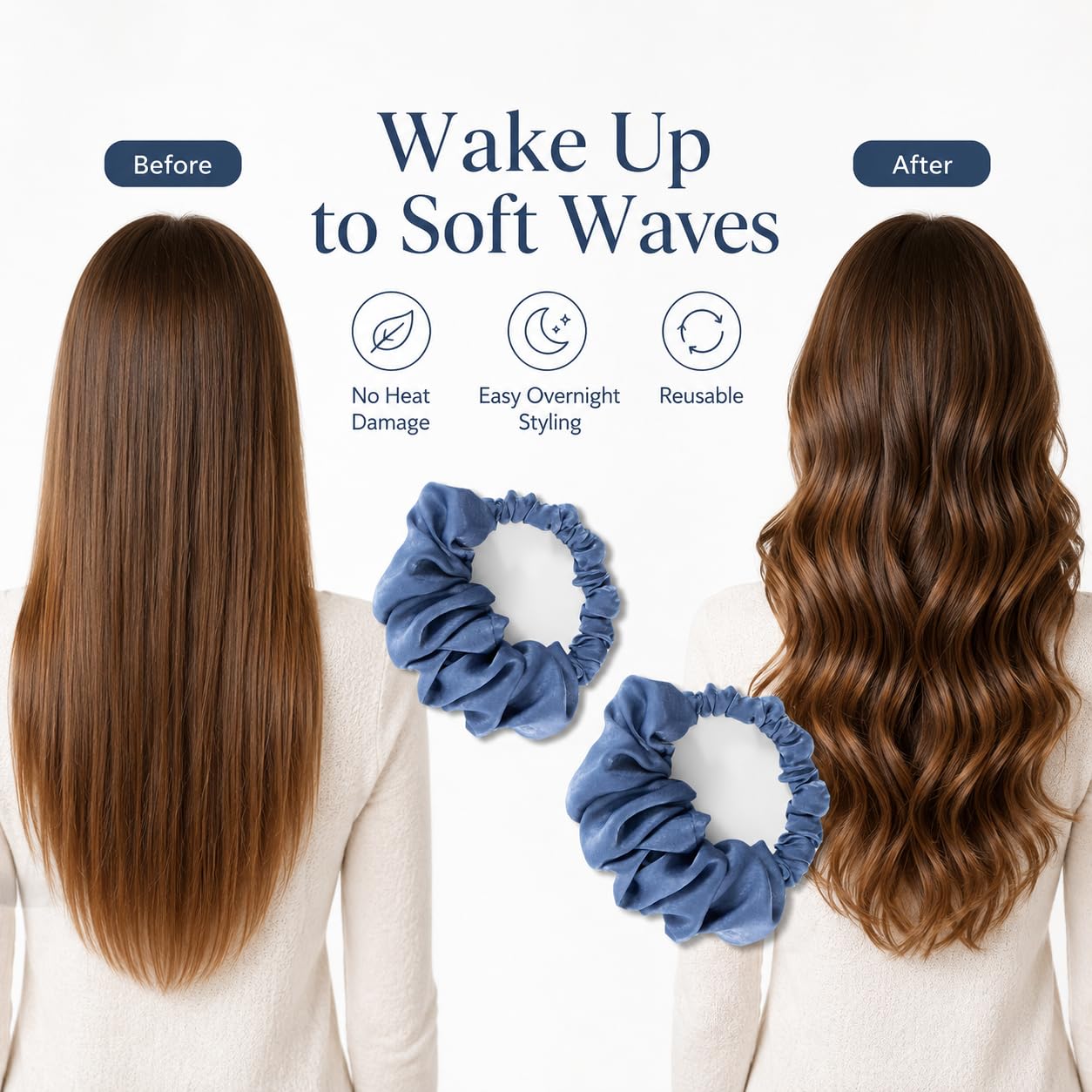 2 rizadores de pelo sin calor, rizos sin calor durante la noche, rizadores de pelo para dormir, suaves para el cabello, rodillos de coletero perezosos, herramientas de peluquería, rizos sin calor para