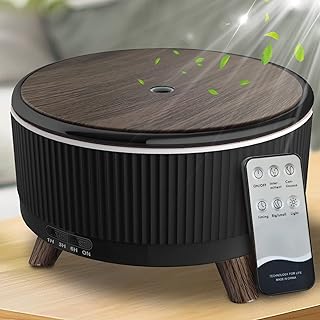 500ML Humidifiers for Bedroom Decor,Diffusers for Essential Oils Large Room,Aromatherapy Diffuser Cool Mist Scent Diffuser,7 Colors Lights 3 Mist Modes with R/C for Home Office Gifts Wood Color