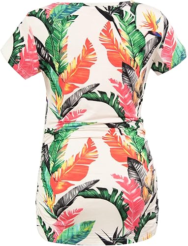 Miniatura 10 de Smallshow - Blusa de maternidad con fruncido lateral ropa para embarazo 3 unidades