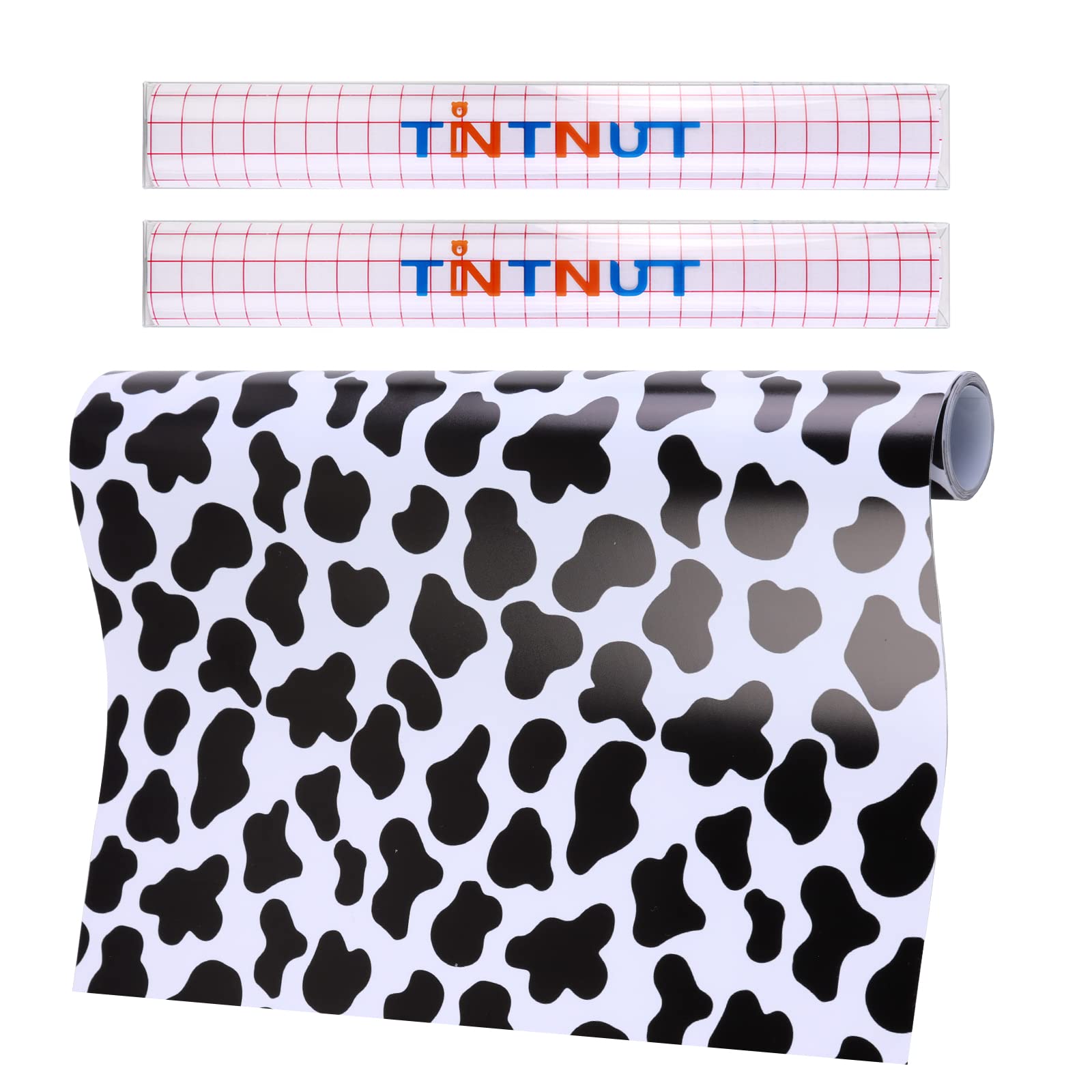 Tintnut Cow Spots Permanent Vinyl Cowhide Adhesive Vinyl Roll 12in x 5ft — image 1