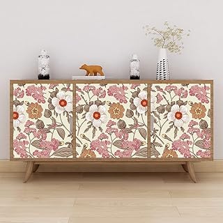 Wallpaper Pink Yellow Floral Peel and Stick W...,