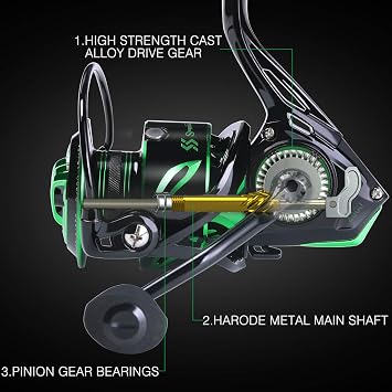 Sougayilang Fishing reels Light Weight Saltwater Spinning Reel - 39.5 LB Carbon Fiber Drag,12+1 BB Ultra Smooth All Aluminum Inshore Reel