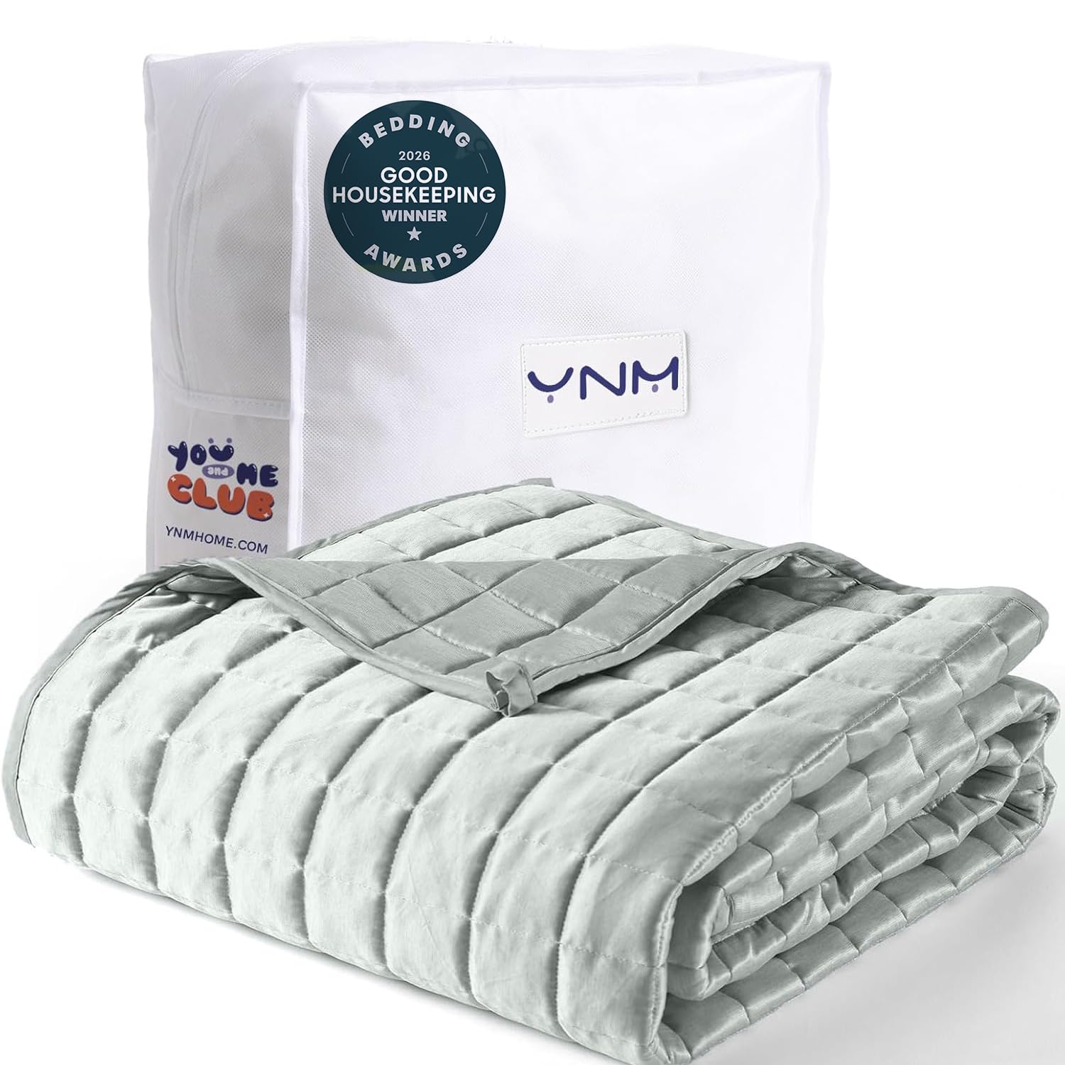 YnM Cooling Weighted Blanket for Adults, 15lbs Heavy Bed Throw Comforter with 100% PE Fabric, Ideal for Hot Sleepers or Summer Days(60x80 Inches for