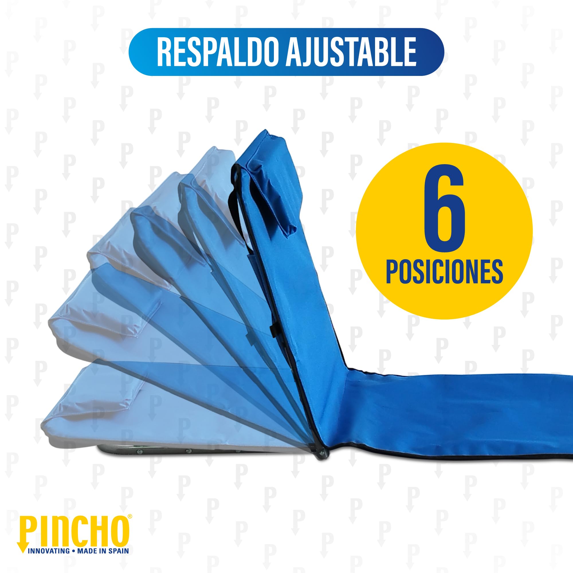Pincho Esterilla de Playa Plegable con Respaldo Ajustable – Tumbona Portátil Ligera para Camping, Jardín y Piscina – Alfombra de Playa con Respaldo Ergonómico y Fácil Transporte (Turquesa x 1)