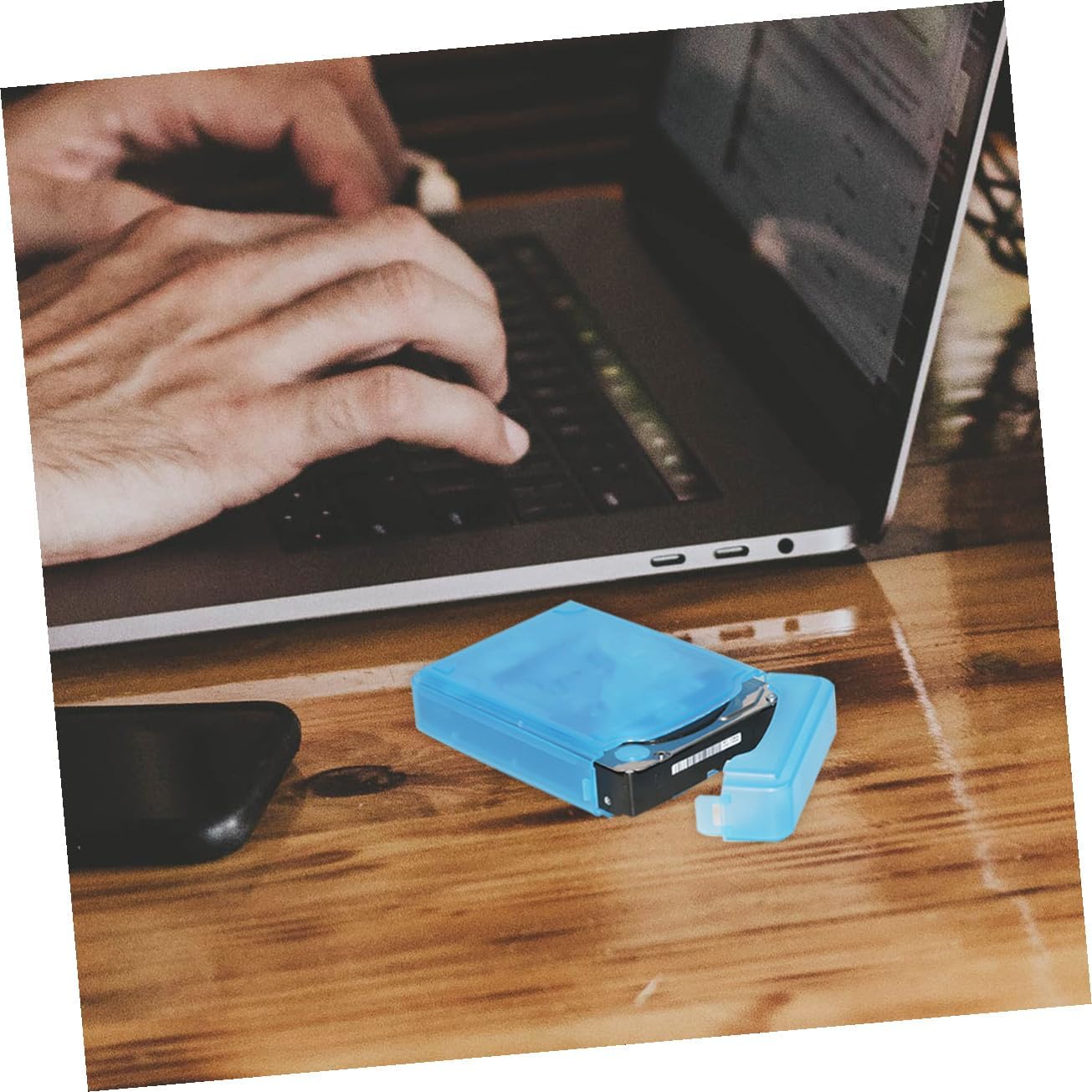 5pcs Hard Drive Case Storage Bag Plastic Enclosure for Digital Accessories