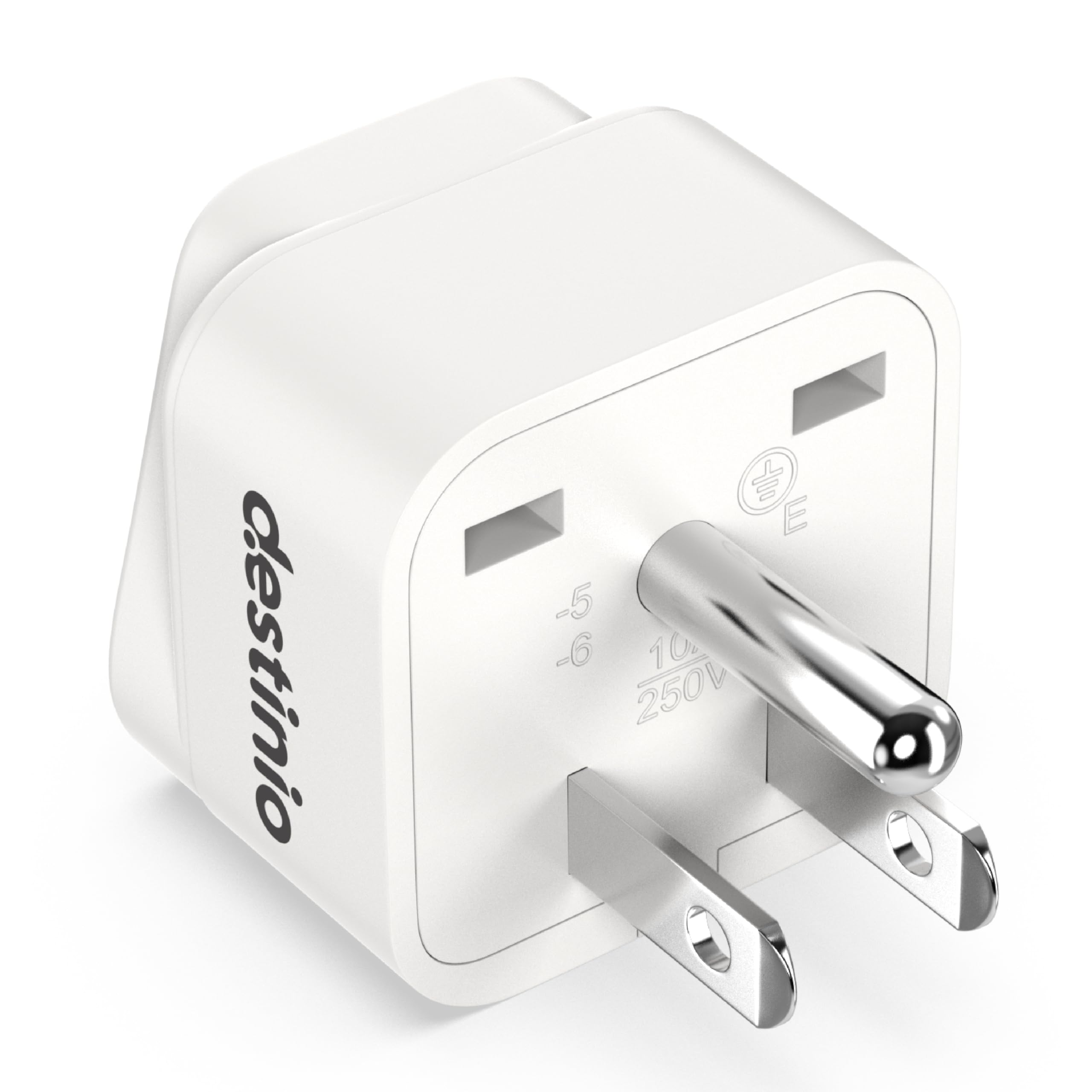 Destinio India to USA Converter Plug for Travel – Universal Type B Adapter for Canada Japan & More | Indian Pin Compatible Charger Connector for Laptop Mobile | CE Certified RoHS Compliant (Pack of 2) — Amazon image 8