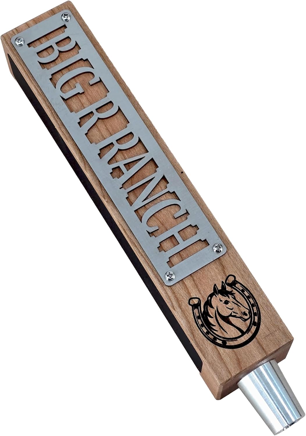 Personalized Beer Tap Handle – Signature Plate Edition | Custom Walnut or Cherry Wood | Made in USA (Walnut Wood)