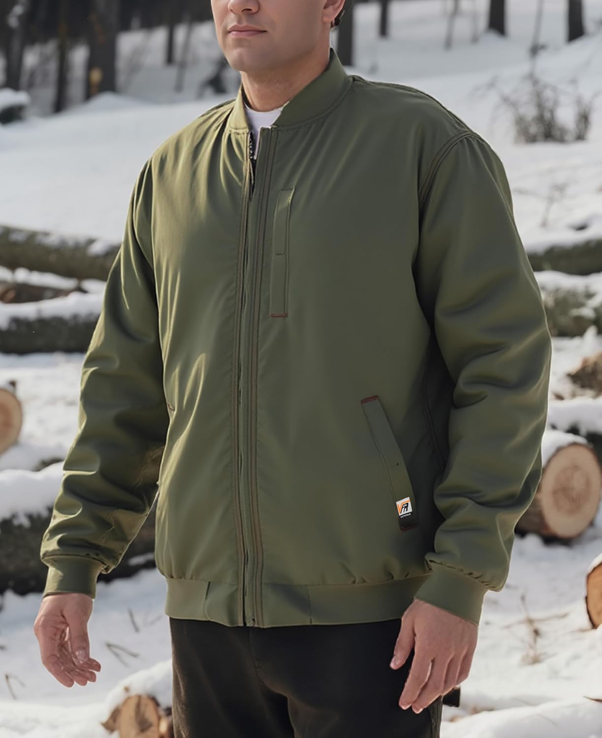 VATRENUS FR Jacket for Men Fleece Lined Flame Retardant Winter Coat Light but Warm Oil Resistant Water Repellent Workwear - Image 2