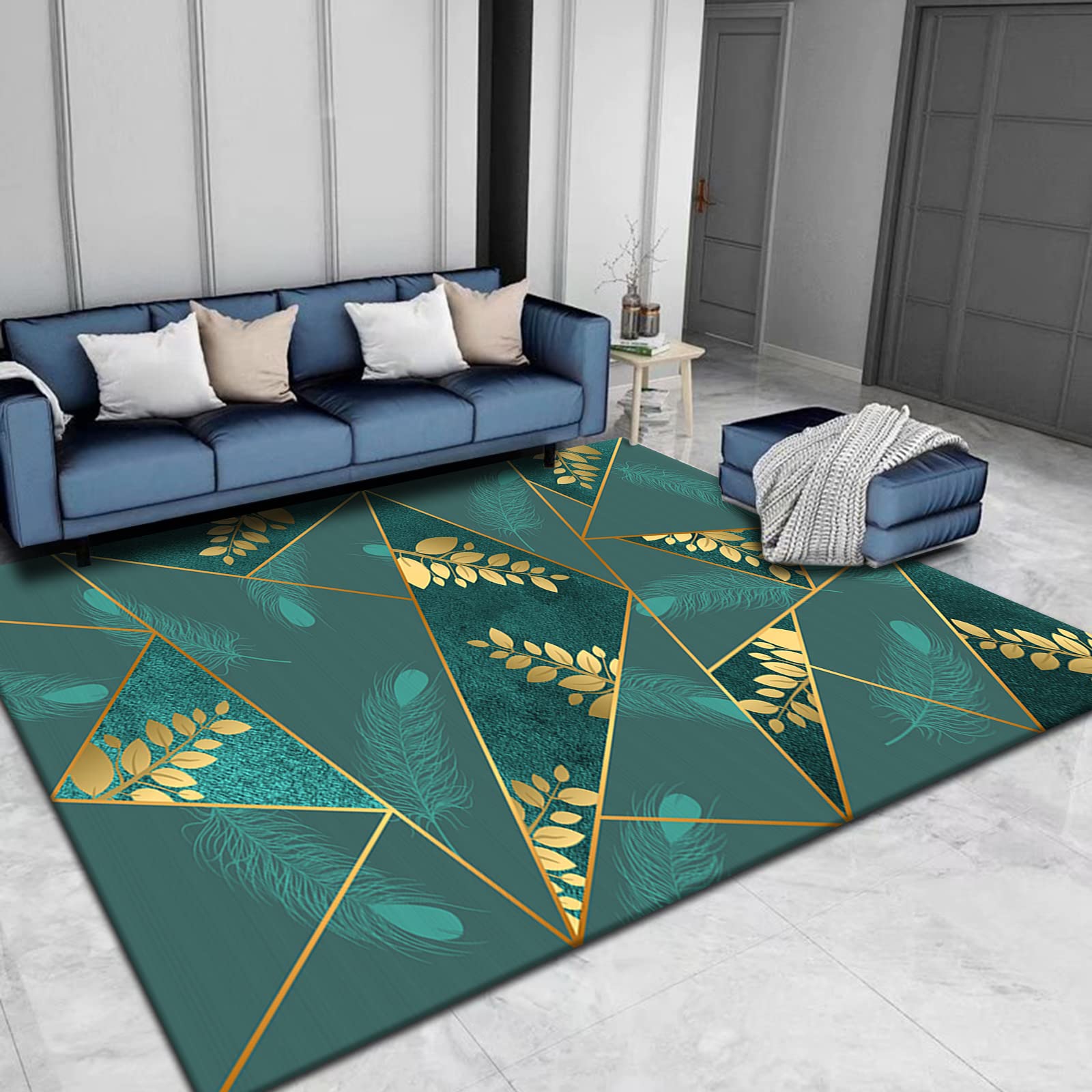 Tapis moderne à poils longs pour un salon chaleureux et cosy