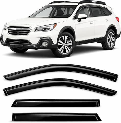 2015-2019 Deflectores de Visera de Ventana Lateral Adhesivos Protectores contra Lluvia para Subaru Outback Protectores Tintados Oscuros 2016 2017