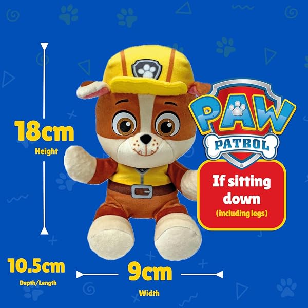 TY Rubble Paw Patrol Soft Plush Toy for Kids, Cuddly Teddy, Collectible Stuffed Toy, Beanie Babies Range, Regular - 3