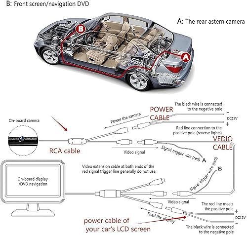 Miniatura 6 de Cámara de respaldo para matrícula, cámara de visión trasera de noche HD con 8 LED, cámara de visión trasera para auto de 170 de ángulo amplio,