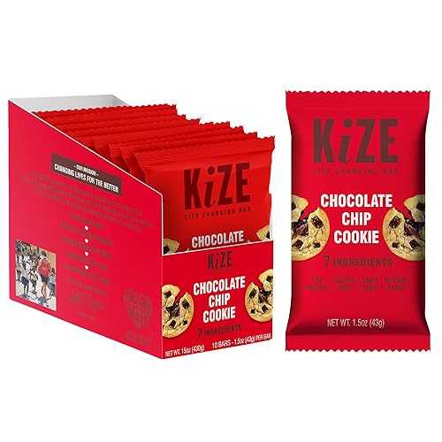 Vista 26 de Barras de energía KiZE - Avena con chispas de chocolate - Sin gluten, sin lácteos, sin OMG y barras energéticas sustitutivas de comidas con alto