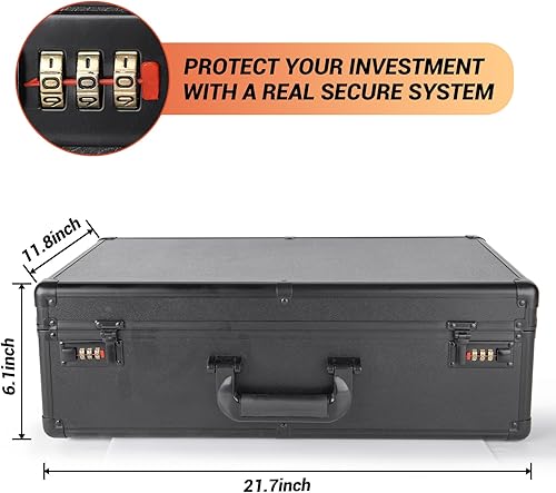 Miniatura 4 de Caja de almacenamiento para tarjetas graduadas con 5 ranuras, PSABGS - Caja coleccionista de losas graduadas para tarjetas comerciales y deportivas