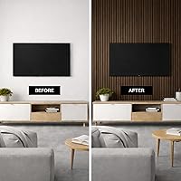 Vista 2 de 2-Pack Acoustic Wood Slat Panels - Soundproof Wall Paneling for Interior Decor