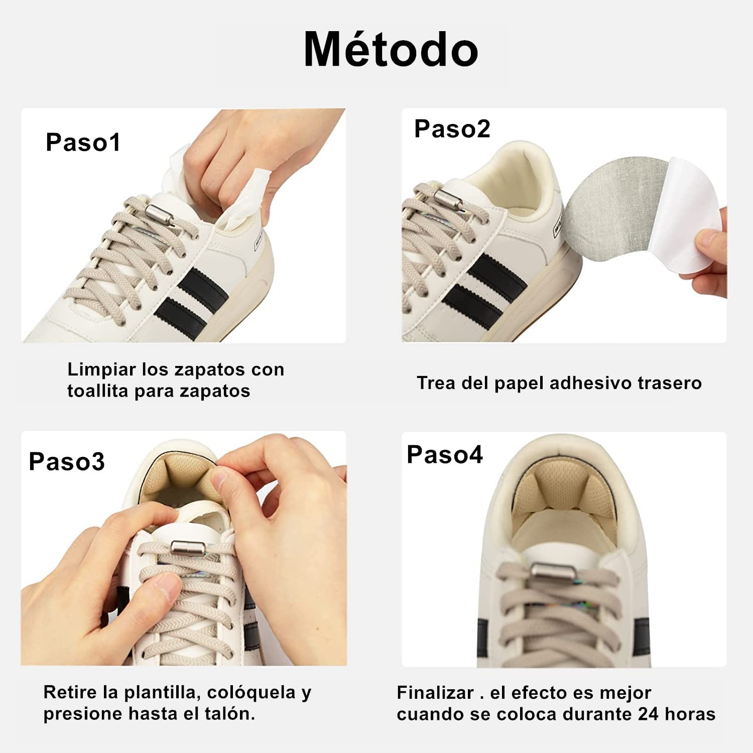 6 Paia Salva Tallone per Scarpe, Proteggi Tallone per Scarpe Cuscinetti per Tallone Ferma Tallone per Scarpe Autoadesiva per Uomo Donna (Grigio, Nero