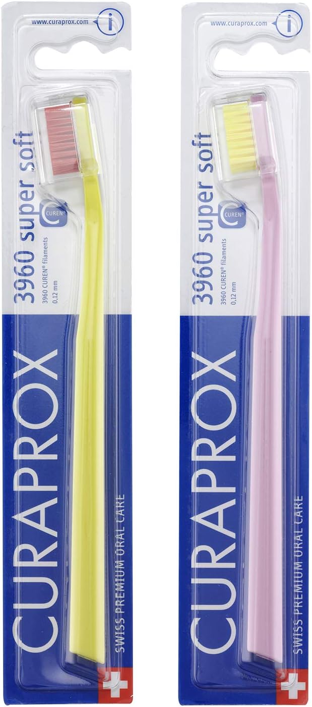 Curaprox CS 3960 Toothbrush Super Soft, Pack of 2, Assorted Color