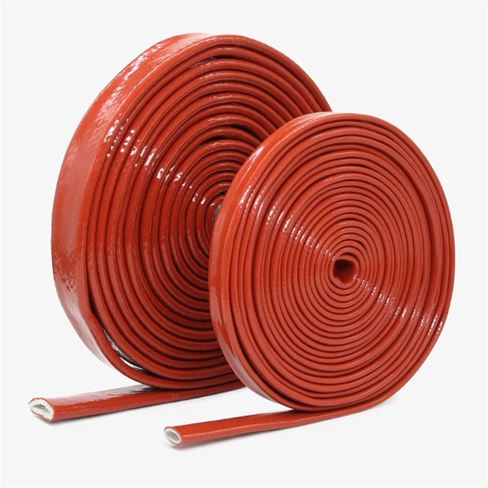 Kabelkanal 1/5 m Durchmesser, 4–30 mm, hochtemperaturbeständiges Glasfaserrohr, mit Silikonharz beschichtete, aus Glasfaser geflochtene, feuerfeste Hülse(Black,20MM_5 Meters)