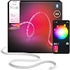 Philips Hue Flux 5 m LED ışık şeridi, 1200 lm, canlı renkler, esnek iç aydınlatma, Chromasync renk karışımı, RGBWWIC, kesilebilir, genişletilebilir, tekrar kullanılabilir, uygulama ve sesli kontrol