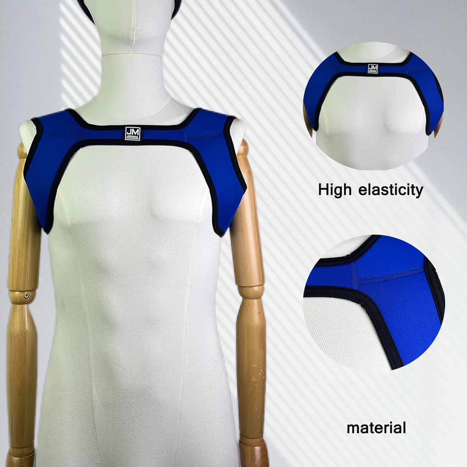 JOCKMAIL Men's Neoprene Harness with Elastic Shoulder Straps - Muscle Chest Harness - Image 2