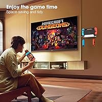Vista 6 de KUNSLUCK Soporte de pared para Nintendo SwitchSwitch OLED, blanco, metal, capacidad de peso de 10 libras