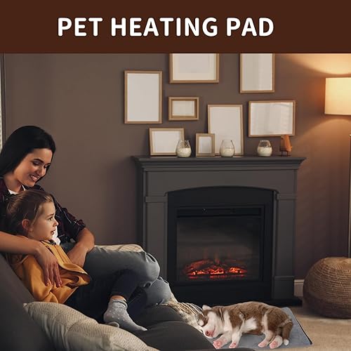 Miniatura 6 de Almohadilla térmica para mascotas para gatos y perros pequeños, cama climatizada para gatos, control automático de temperatura, impermeable,