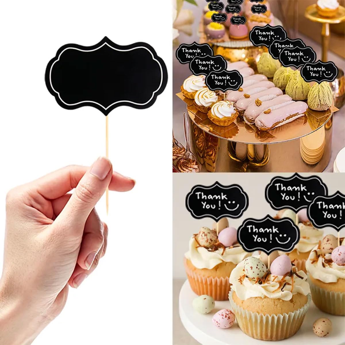30 Piques Étiquettes Tableau Noir Pour Buffet Et Fêtes - Cure-Dents Inclus