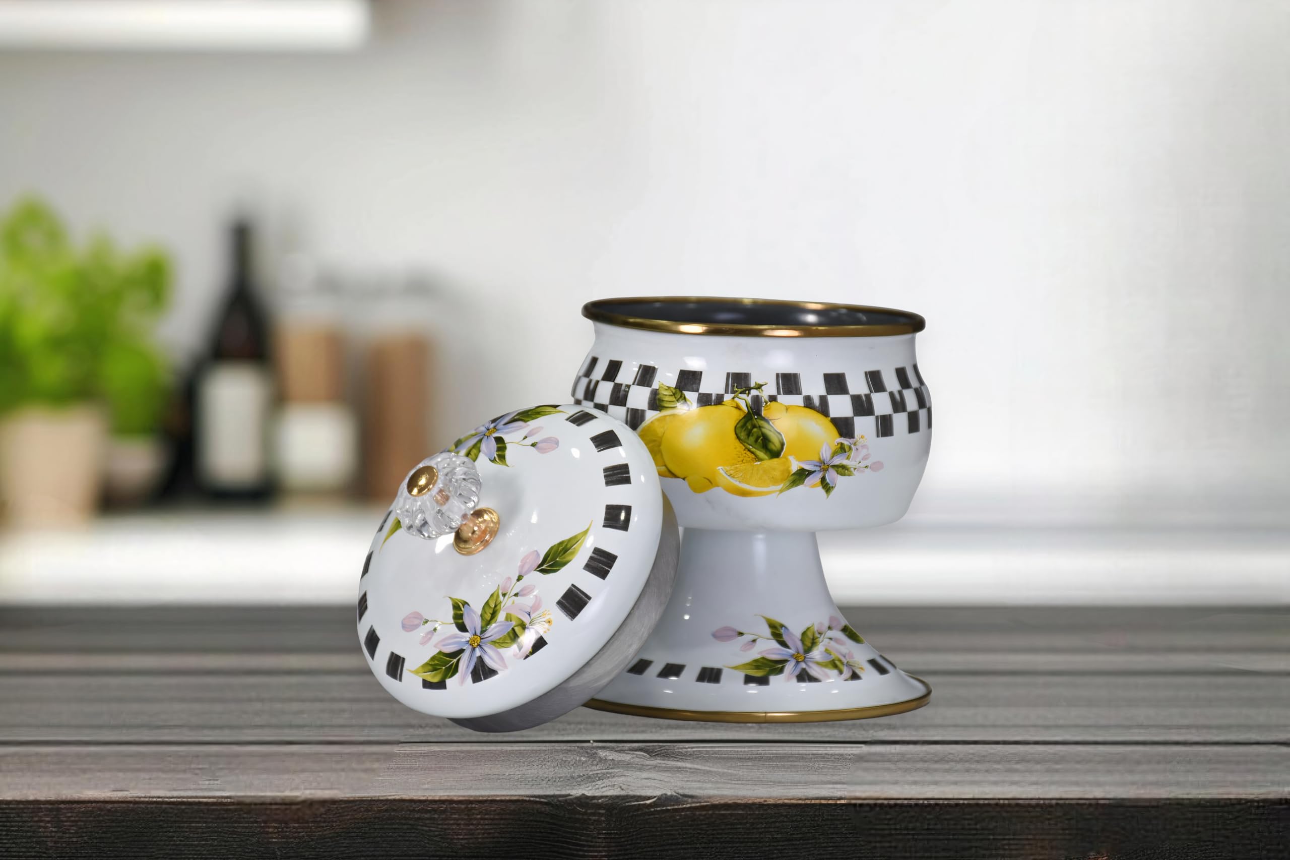 PR Home Lemon Emaye Ayaklı Şekerlik