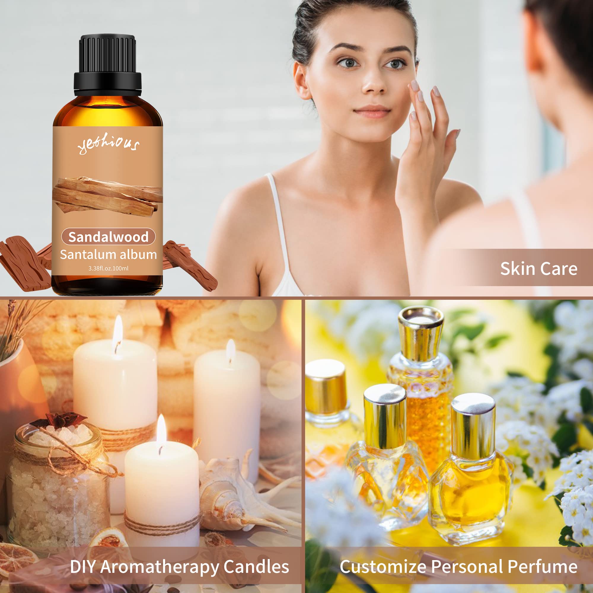 Amazon.co.jp: yethious サンダルウッドエッセンシャルオイル 100ml