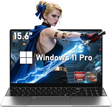 NAIKLULU Gaming Laptop, 15.6 Inch Lap Top Computer 2026, Win 11 Pro, Ryzen 7 5700U Processor, 32GB RAM 1T SSD, Backlit Keyboard, FHD Display 1920 * 1080P, WiFi 5, HDMI, for Office, Business,Student