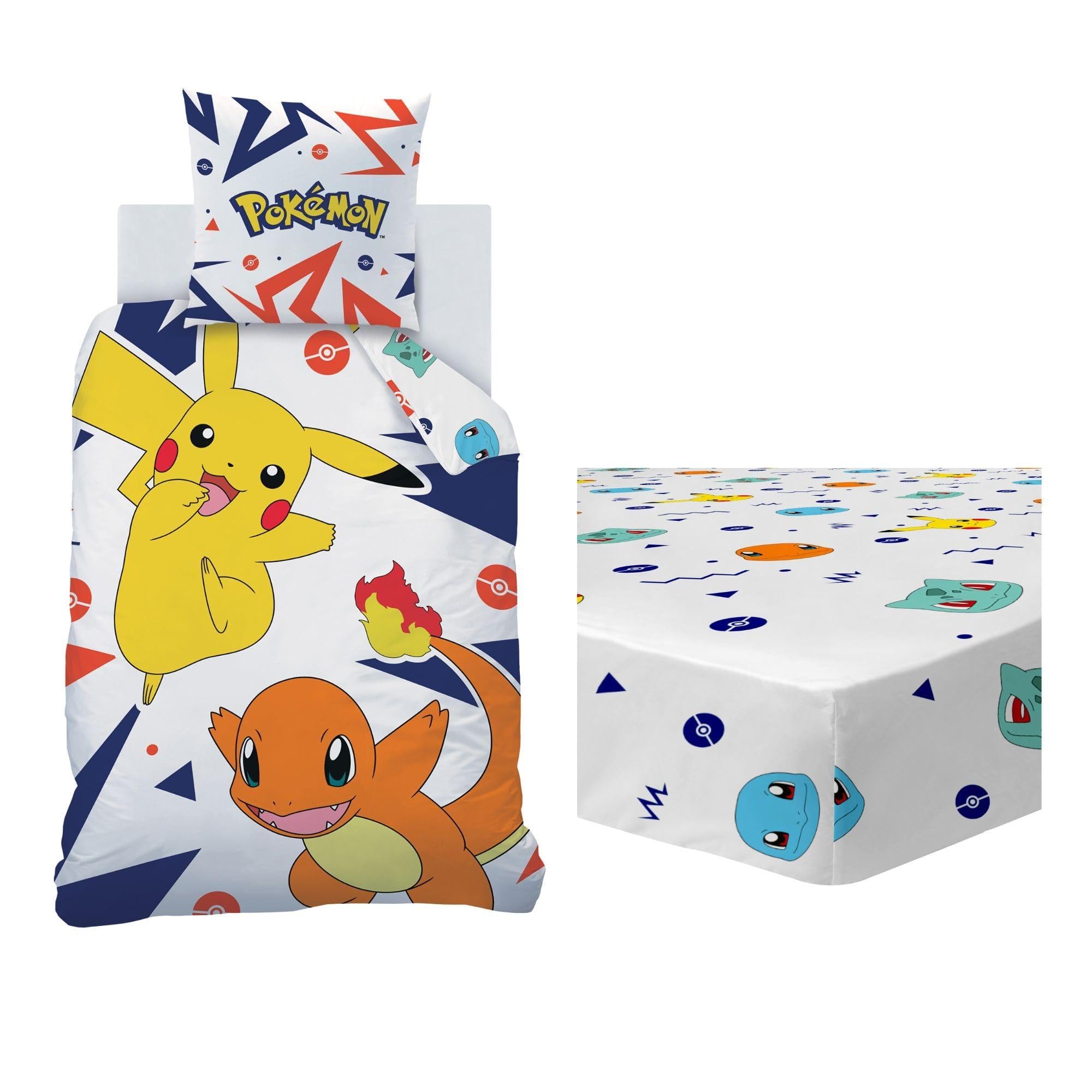 Parure de lit Pokémon en pur coton hypoallergénique pour stopper les réveils dus aux draps rudes