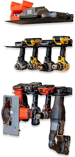 StoreYourBoard Kit organizador de herramientas eléctricas, sostiene taladros y herramientas eléctricas, estante, estante de almacenamiento de garaje