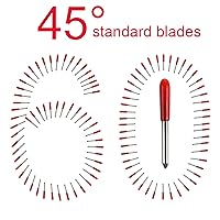 Vista 3 de 80 cuchillas de repuesto para máquinas de corte Cricut Explore Air2/Air 3/Maker/Maker 3/Expression -10 cuchillas de punta fina de 30°, 60 hojas