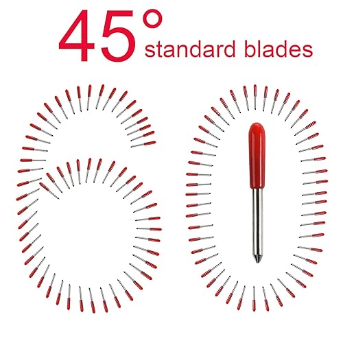 Miniatura 3 de 80 cuchillas de repuesto para máquinas de corte Cricut Explore Air2/Air 3/Maker/Maker 3/Expression -10 cuchillas de punta fina de 30°, 60 hojas