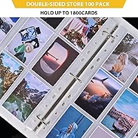 Vista 5 de Paquete de 50, protector de página de 9 bolsillos, funda para tarjetas de intercambio, hojas de tarjetas de béisbol o Skylanders, MTG, cupón