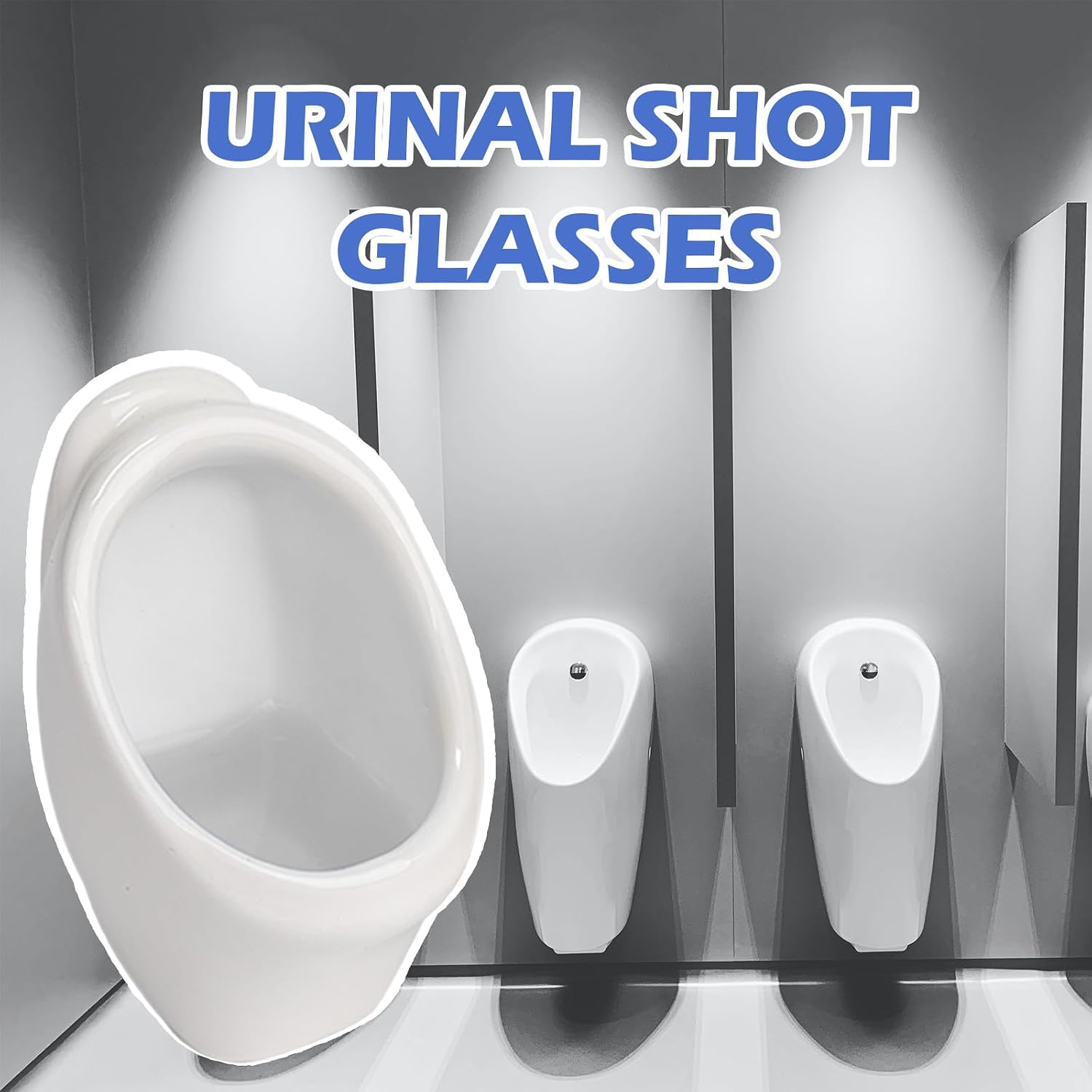 Extguds Funny Urinal Shot Glasses: White Elephant Gag Fun Novelty Yankee Party Exchange Gifts for Adults，Humor Funny Shot Glass Secret Santa and Shot Glass Collectors，Christmas Gifts for Men Women