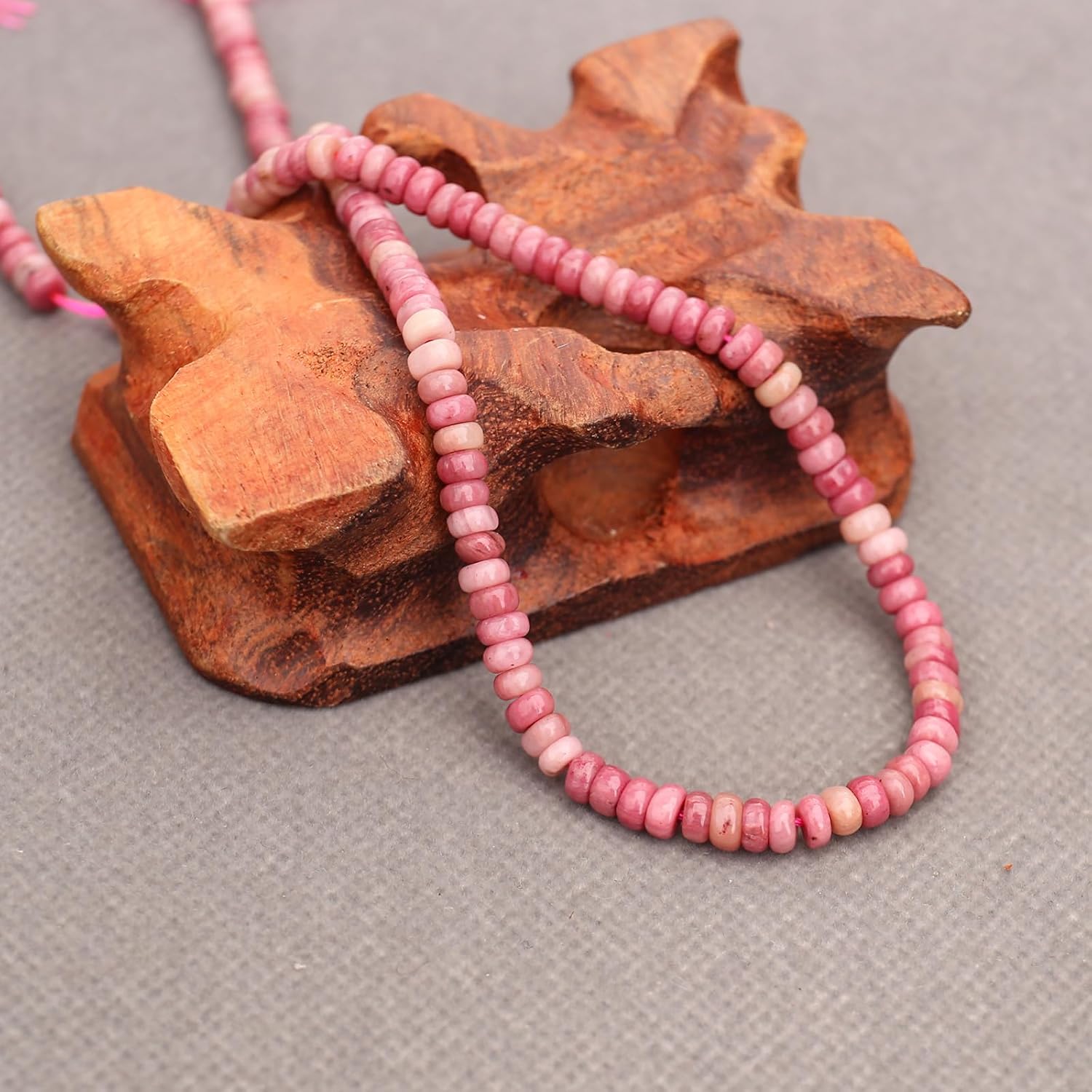 BONNY BOXX 1 Strand (150PCs) Natural 2 * 4mm Rhodochrosite Rondelle Beads, Natural Abacus Disk Stone Beads Loose Spacer Gemstone for DIY Bracelet Necklace Jewelry Making - Image 6