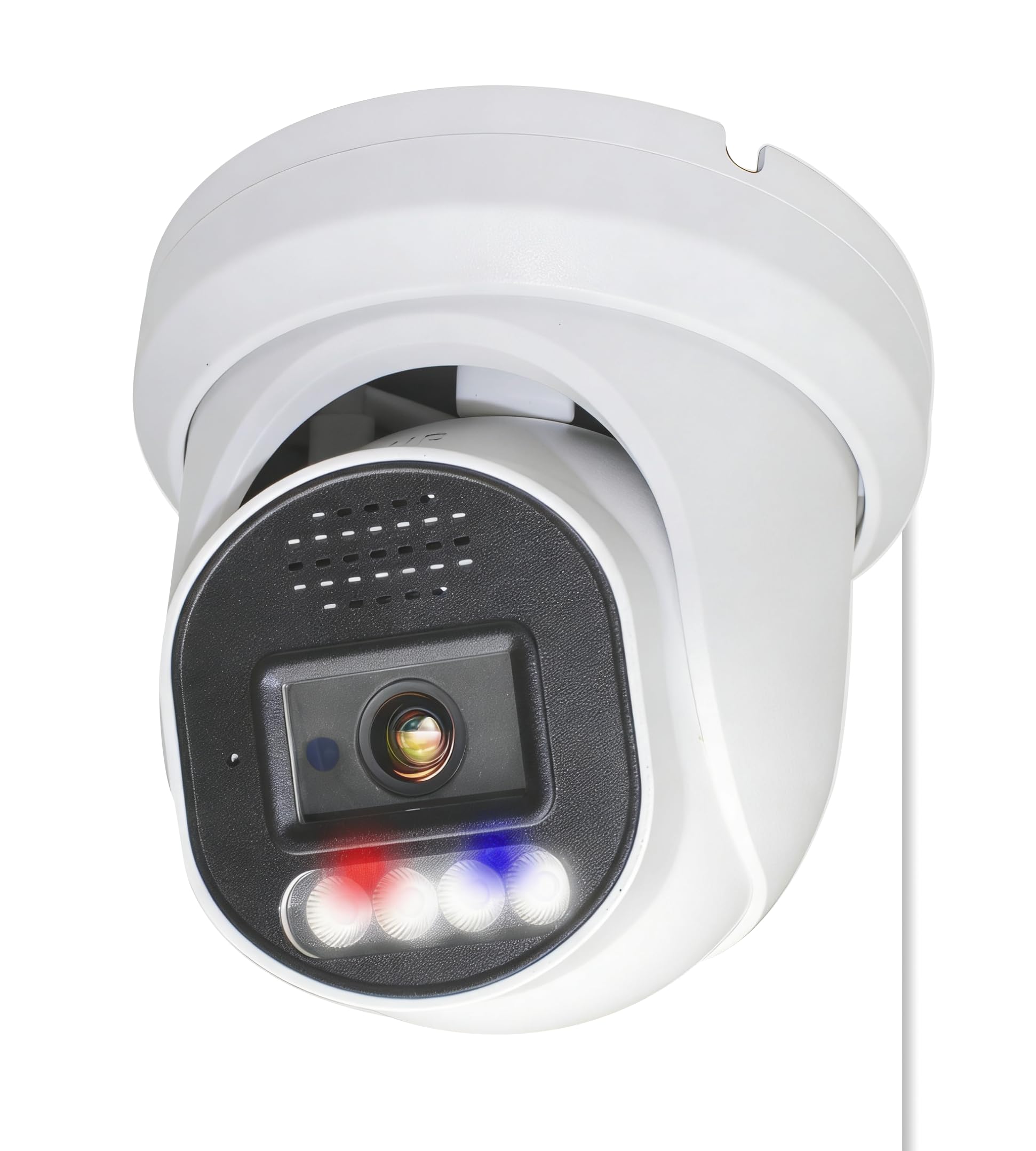 SINIS 4K Wired 8mp 30fps PoE Security IP Turret Camera | Strobe Red & Blue Light and Audio Alarm,2-Way Audio,Smart Color Night Vision,Human Detection,Up to 512G SD Card,Metal,Outdoor-image-39