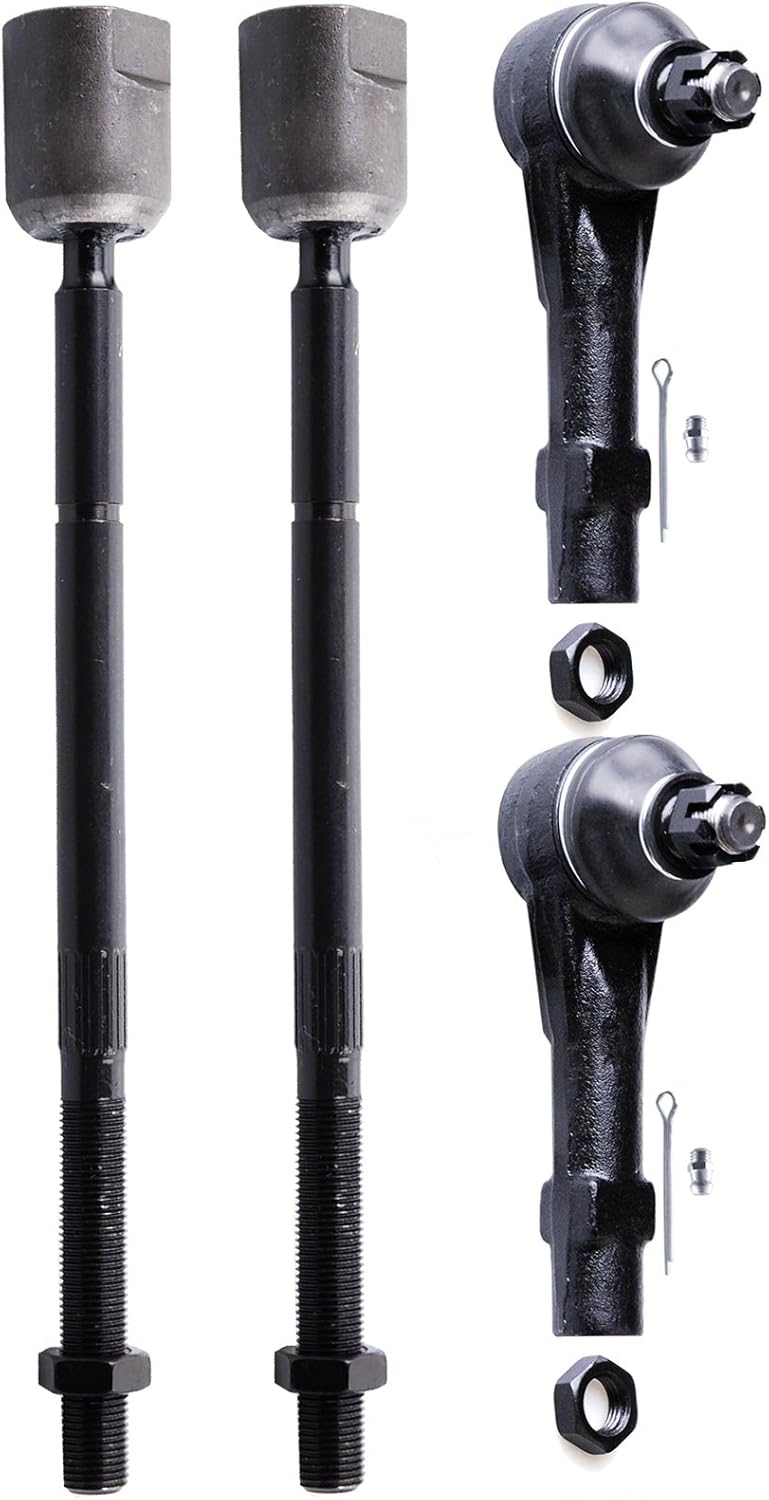 SCITOO 4pcs RWD Front Suspension Kit Inner Outer Tie Rod End Fit 1991-1996 For Dodge Dakota