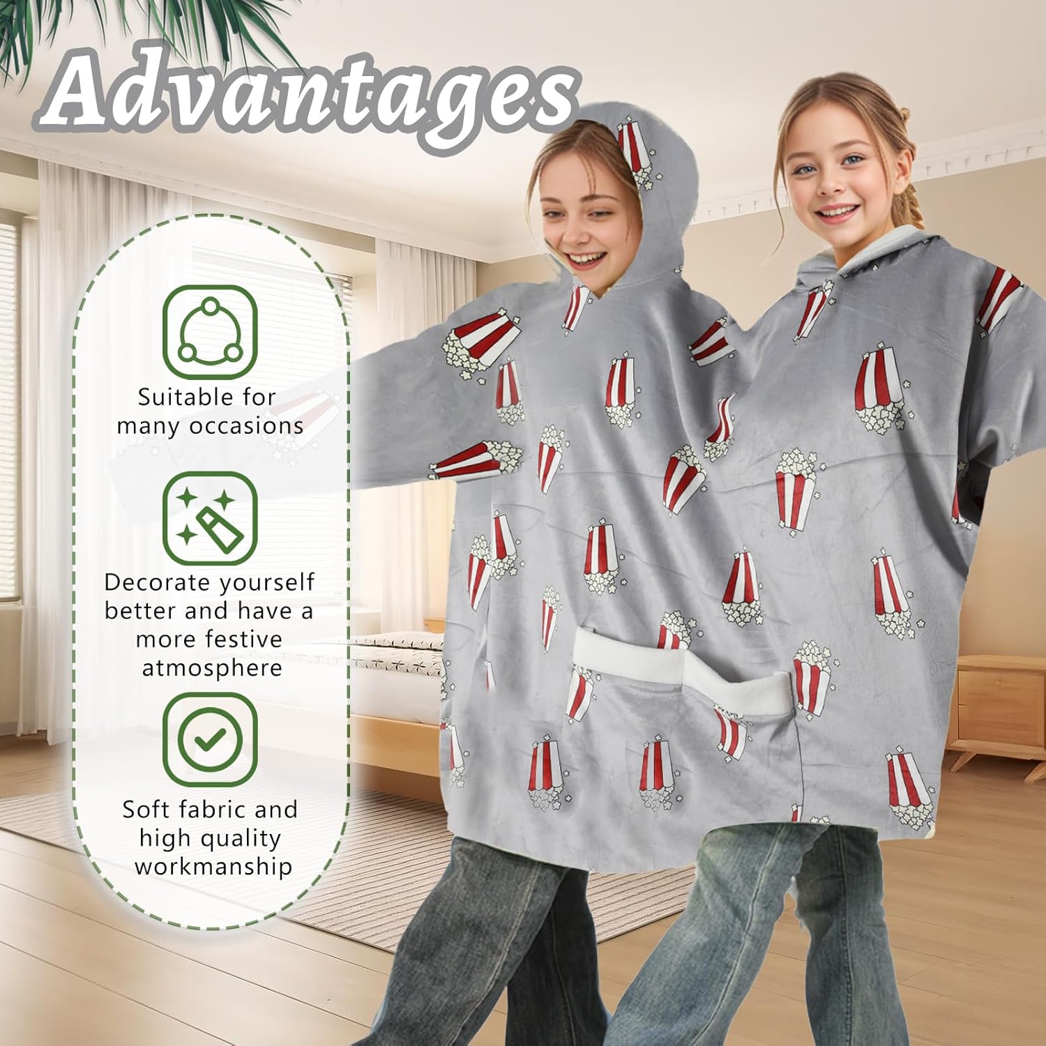 2 Person Couple Hoodies Matching Pajamas for Couples Oversized Matching Onesies Sweatshirts - Image 3