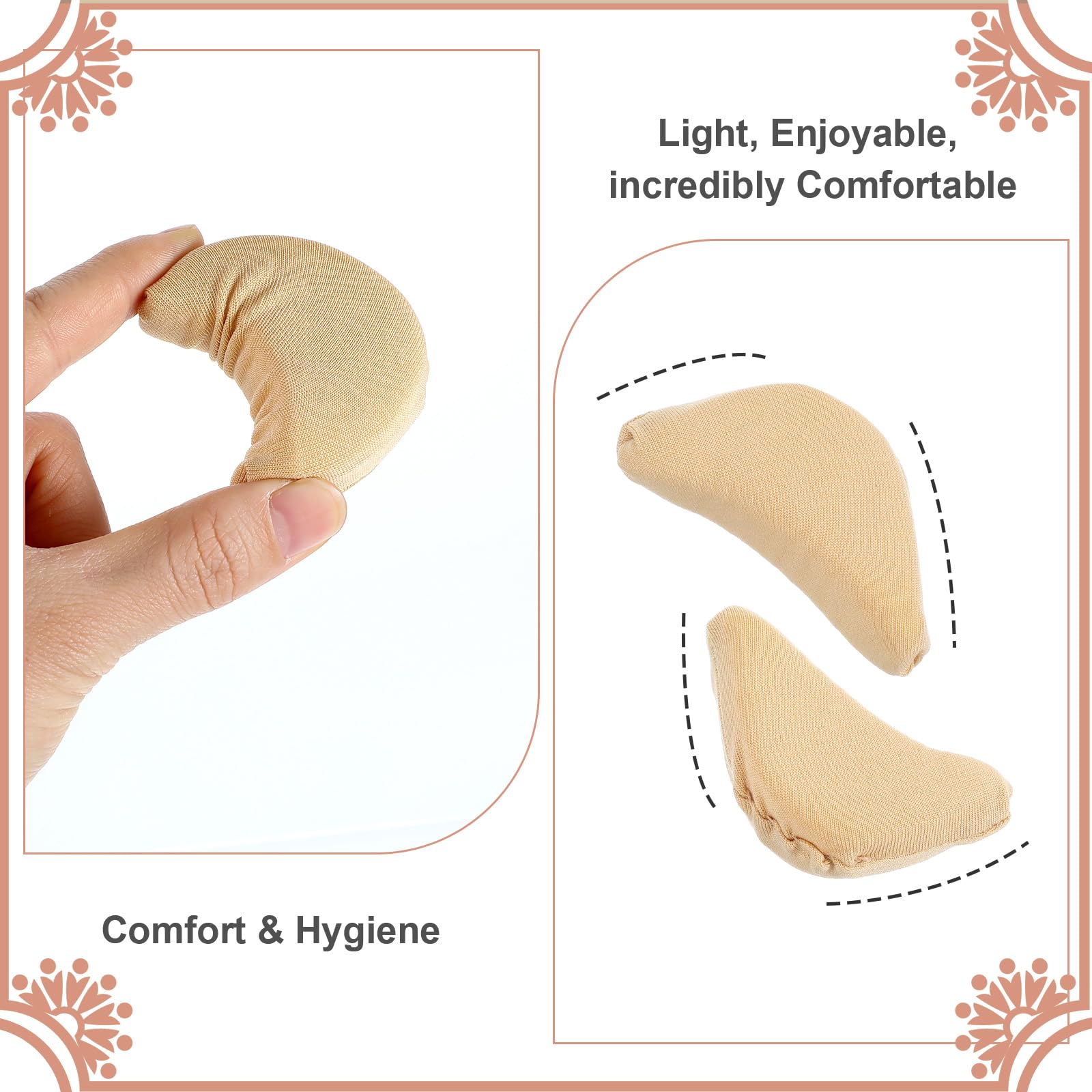 3 pares de rellenos de dedos, relleno de zapatos, unisex, transpirables, suaves, almohadillas para el antepié, relleno de zapatos para tacón alto, alivio del dolor de pies para mujeres y hombres