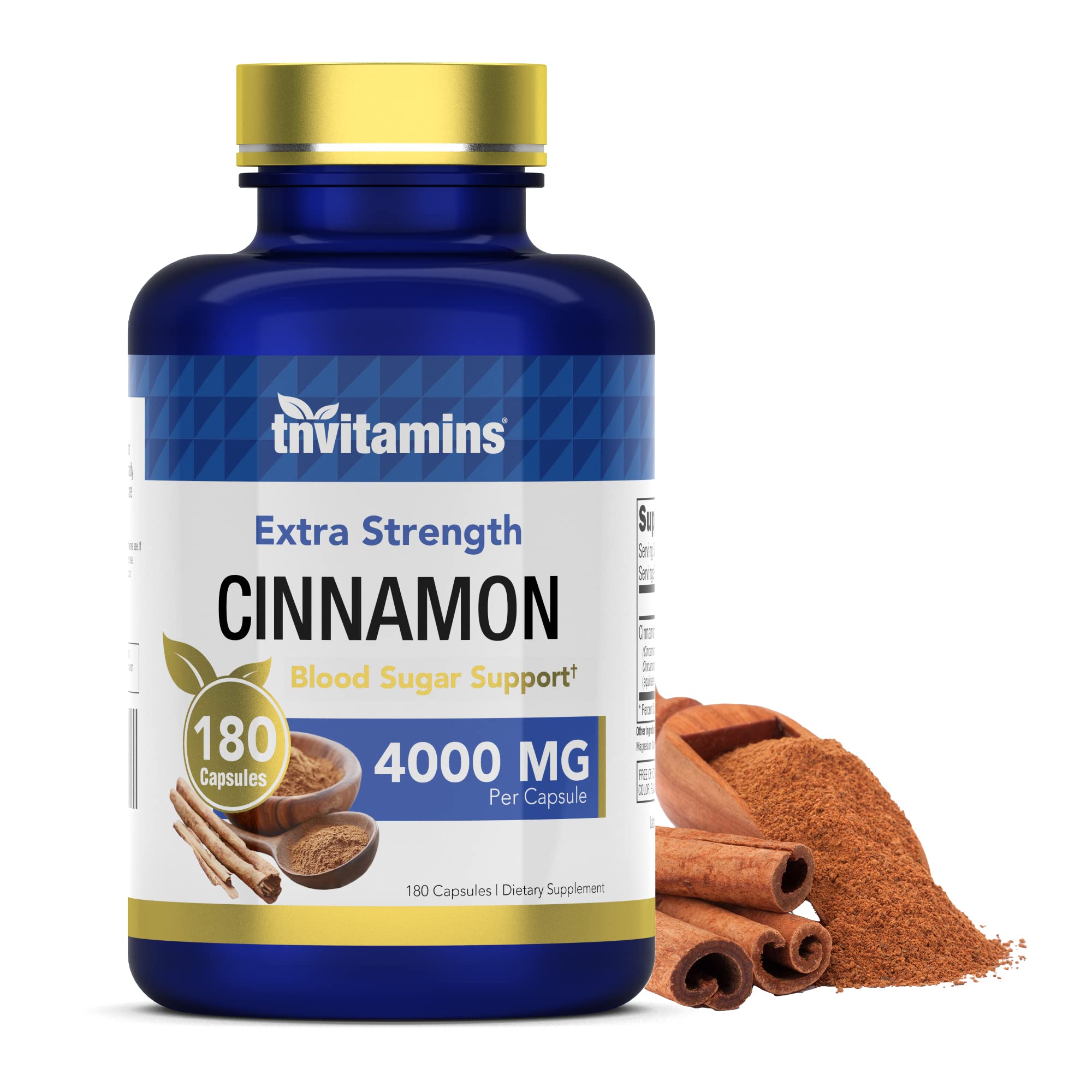 Buy Cinnamon Capsules 4000 MG 180 Capsules Ceylon Cinnamon & Cassia
