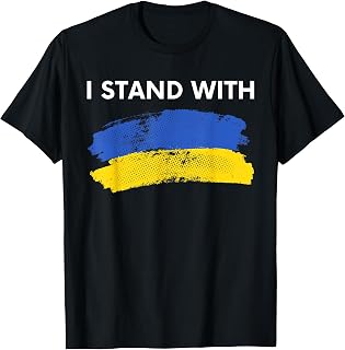 Ukraine Aid Support, I Stand with Ukraine, Ukrainian Flag T-Shirt