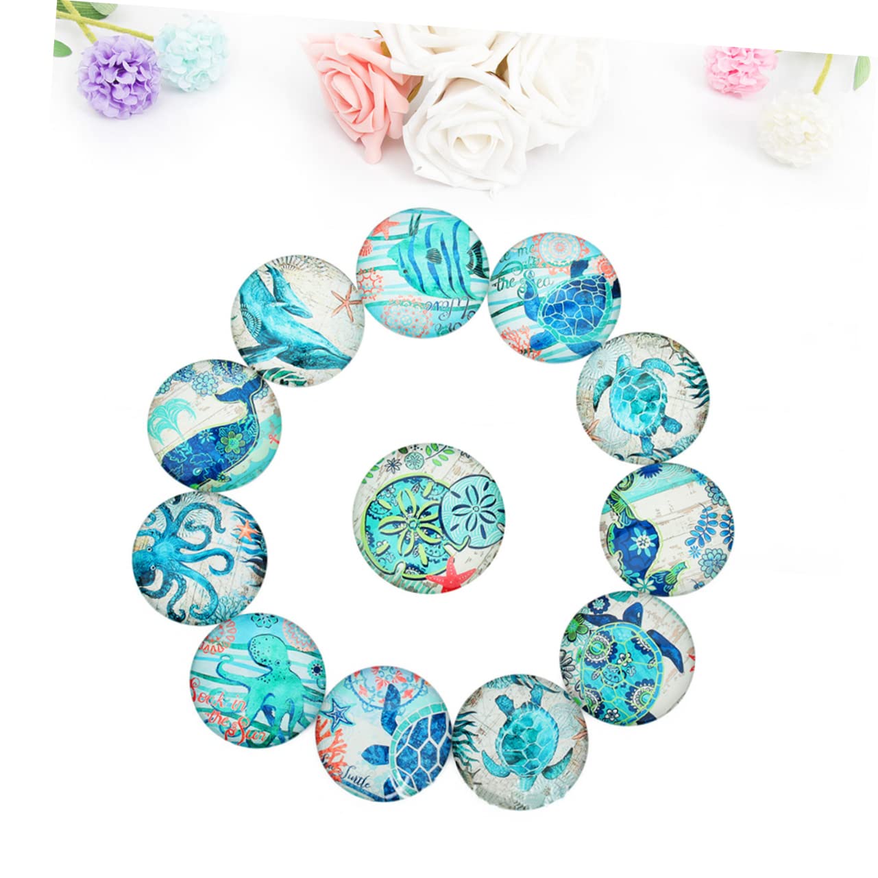 STOBOK 3 Set di Accessori per La Creazione di Gioielli in Adesivo in con Motivo A Pesci Marini per Decorazioni Uniche 20 Pezzi * 3