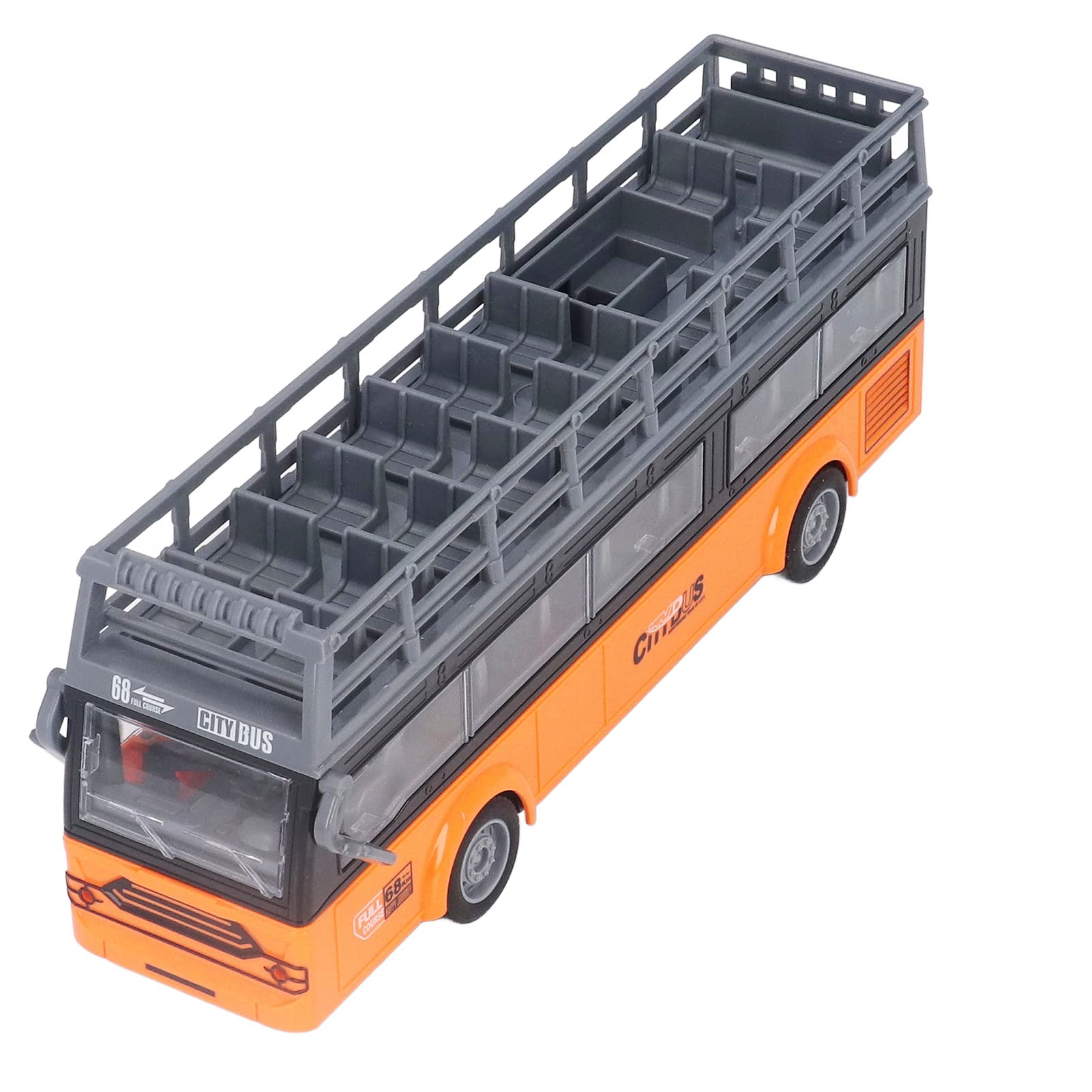 Giocattolo Telecomandato per Autobus RC con Design Anti-collisione Asse Singolo Leva Idraulica Cabina Alta Simulazione per Bambini Dai 3 Anni in su (QH204 9 Autobus turistico)