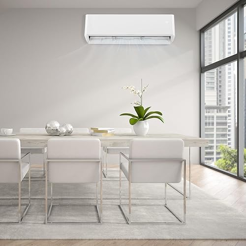 Miniatura 7 de Bonnlo Sistema de calefacción mini split de 12,000 BTU con inventor, 23 SEER 115V de ahorro de energía sin conductos de aire acondicionado con